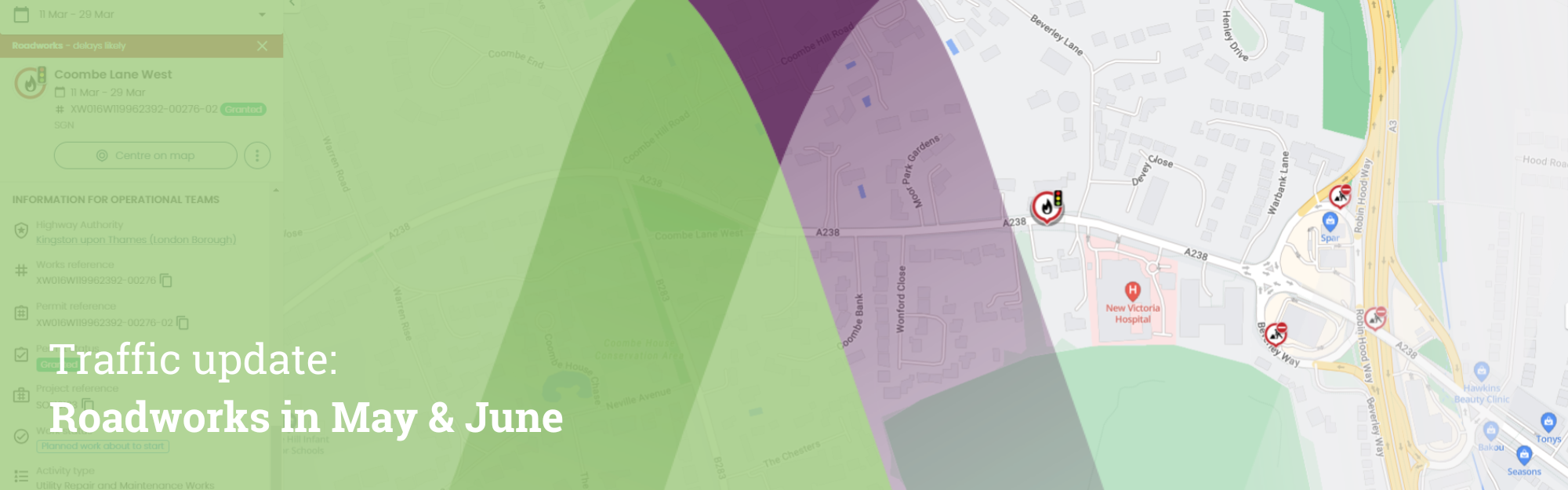 Roadworks in May and June 2024