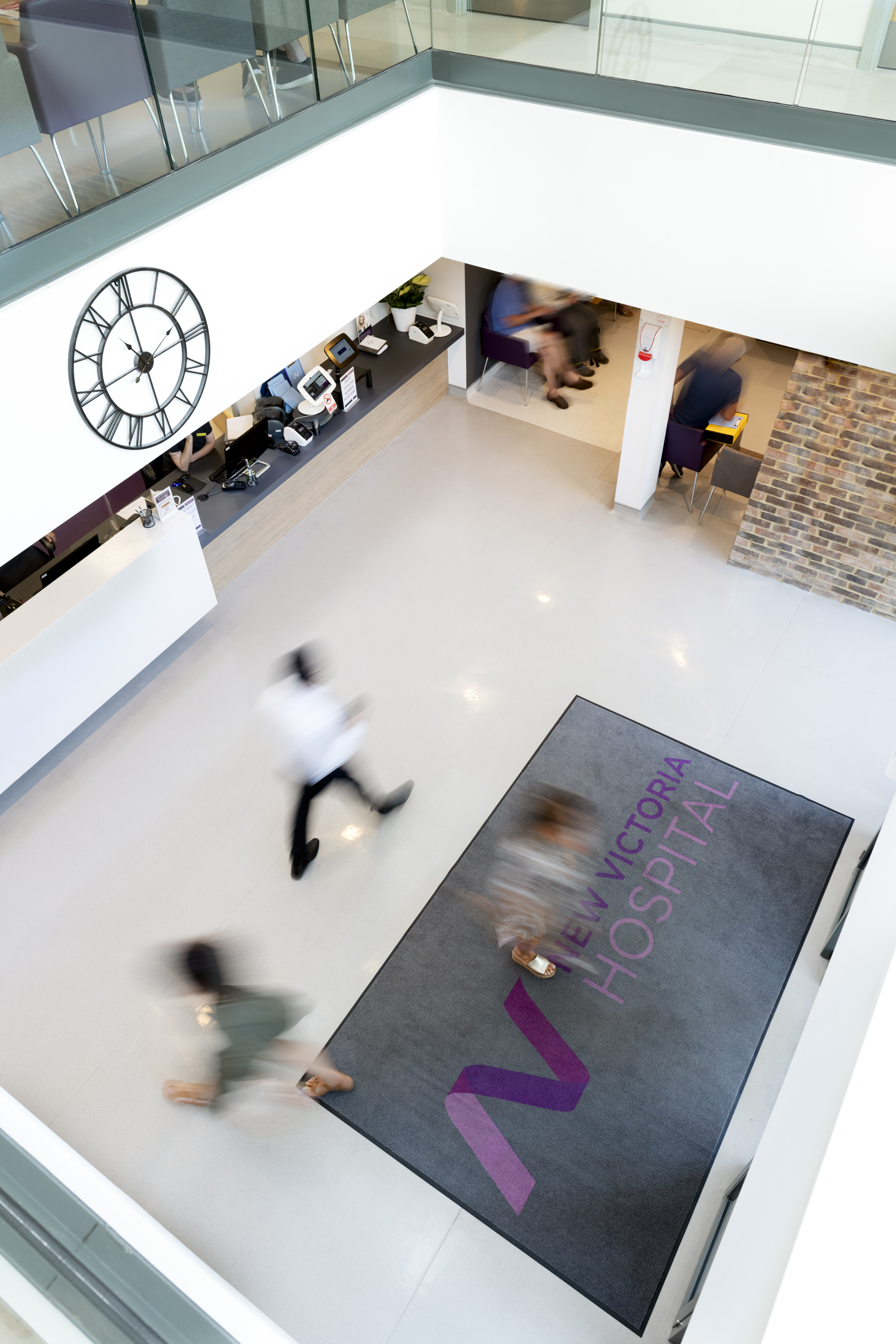 bird's eye view of the reception of New Victoria Hospital