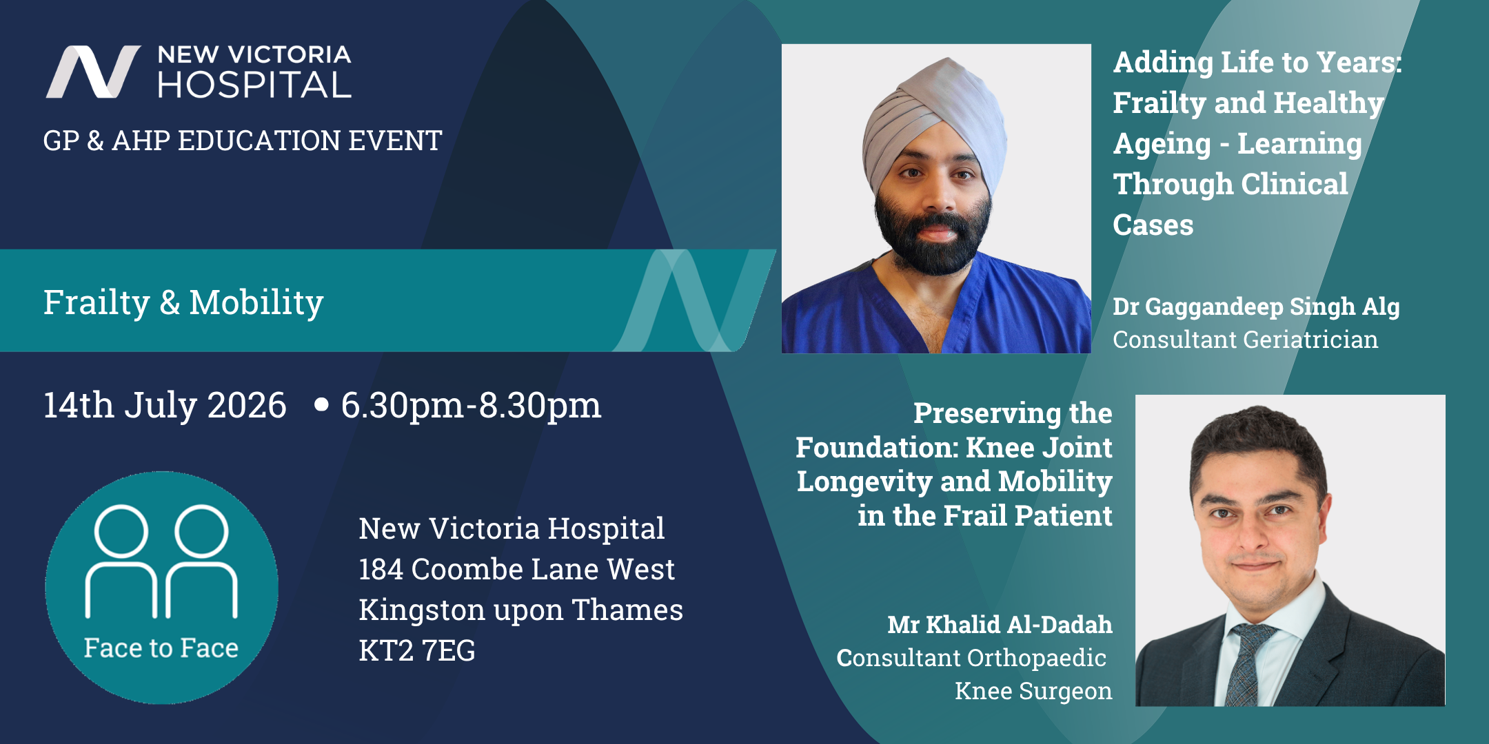 New Victoria Hospital GP Education event 2026.07.14