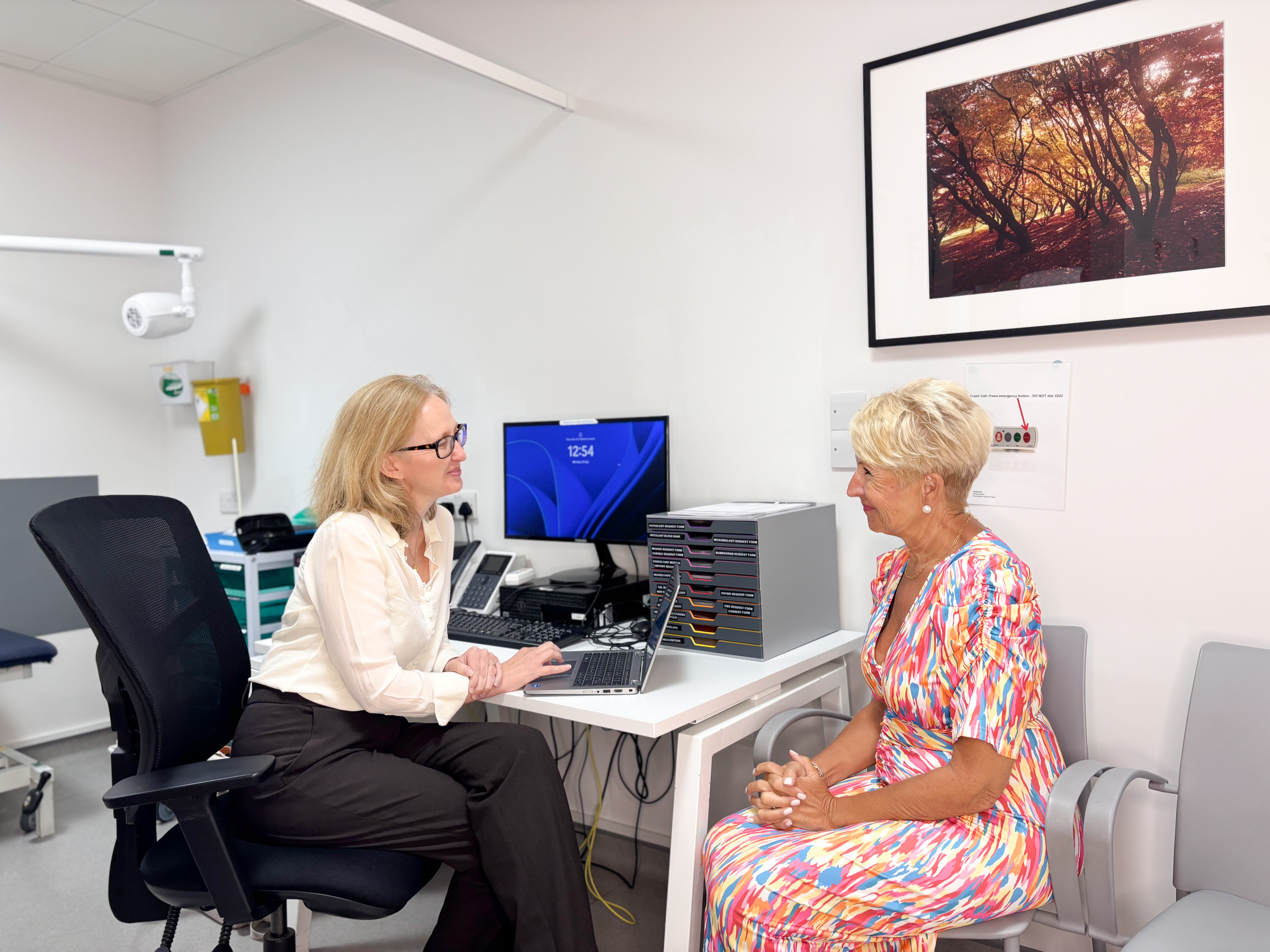 woman visiting a clinic