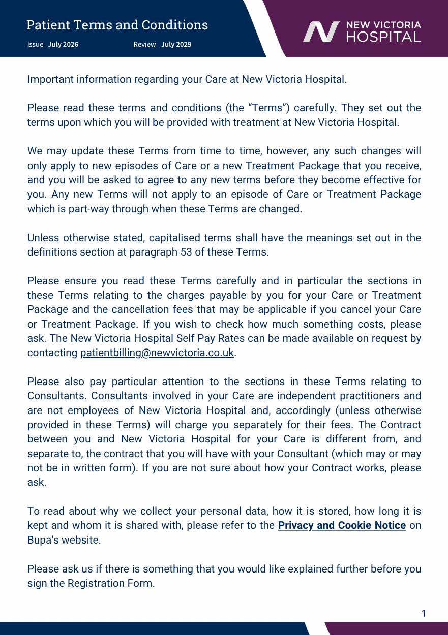 NVH Patient Terms and Conditions 2026 July