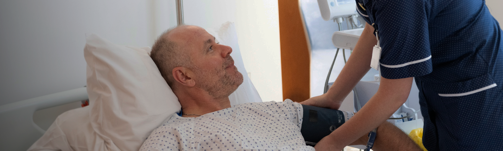 A ward patient with a nurse