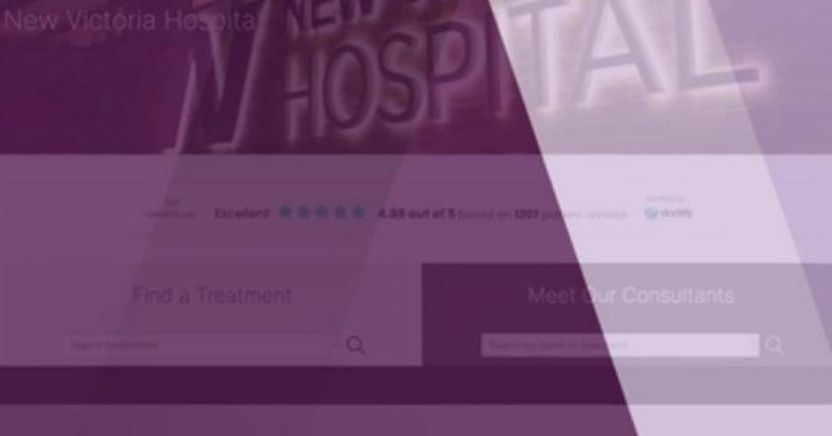 New Victoria Hospital has launched its brand new engaging website New